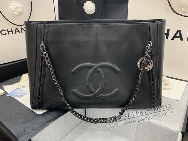 Chanel專櫃2021新款高級手工坊新品tote包購物袋 AS8473# 香奈兒編織五金鏈肩帶女士購物包 djc4799